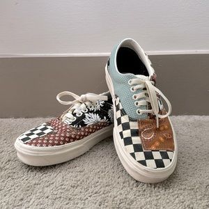 Funky patchwork vans ~ size 8 women & 6.5 men